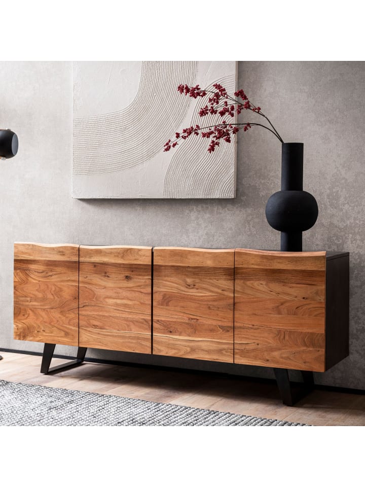 KADIMA DESIGN Sideboard Akazie Massivholz 180x75x45 cm Anrichte mit günstig kaufen onesize