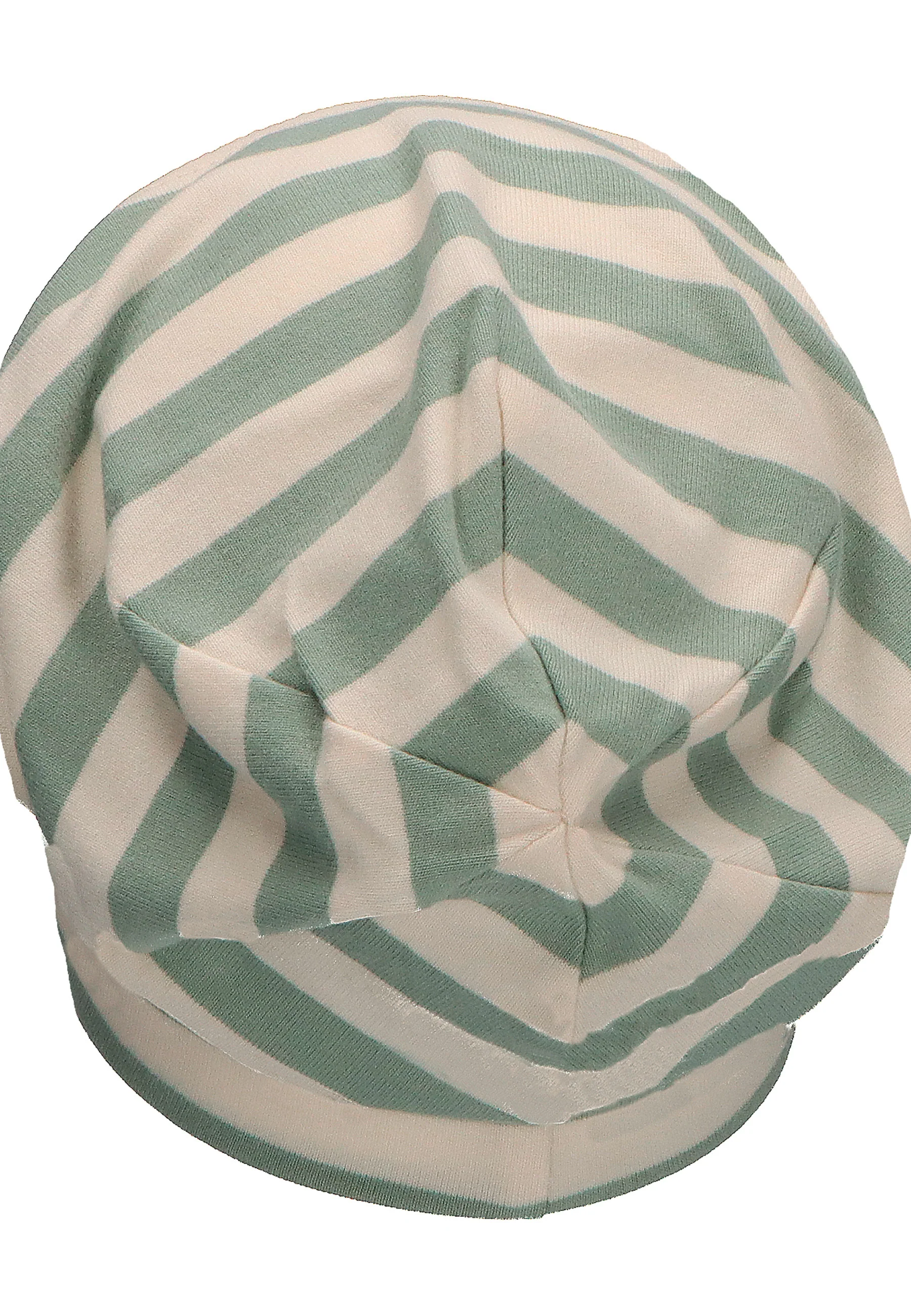 GOTS Slouch-Beanie aus Jersey (Bio) mit Streifen