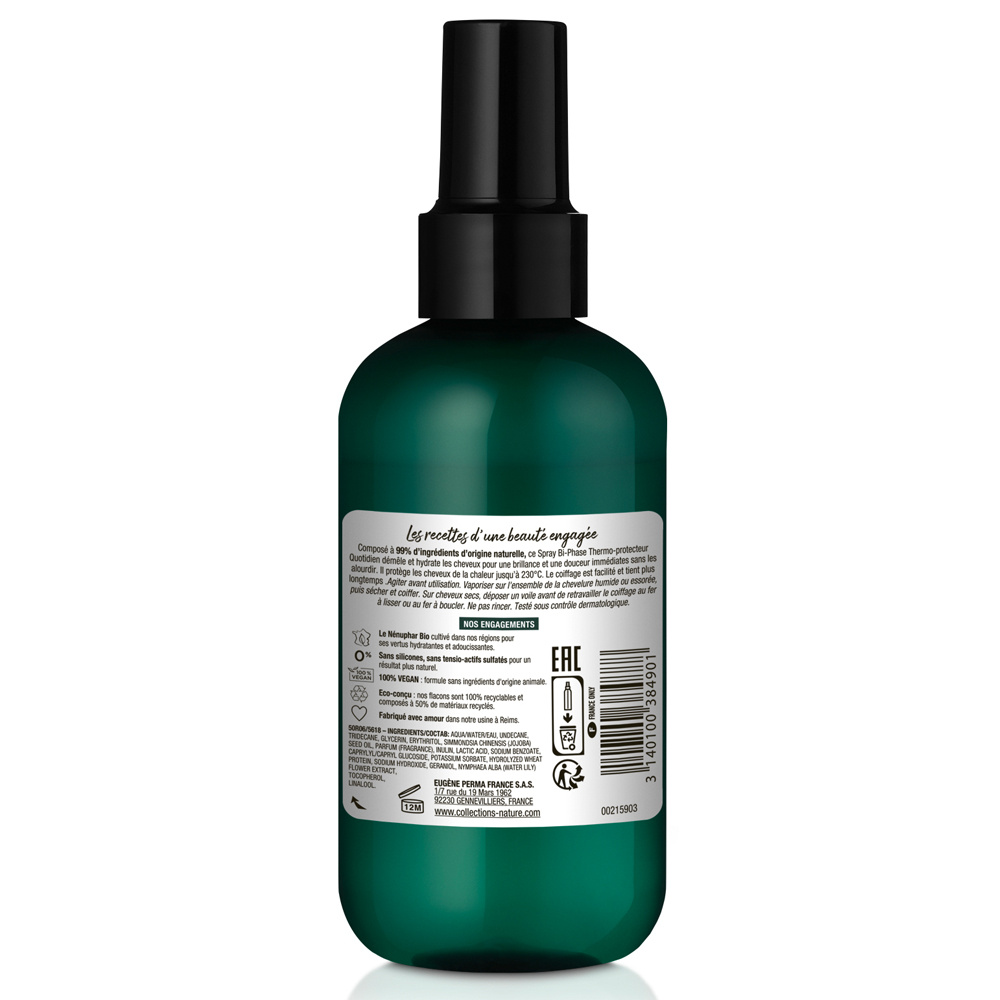 Collections Nature Spray Thermo-protecteur Quotidien Idéal pour tous types de cheveux