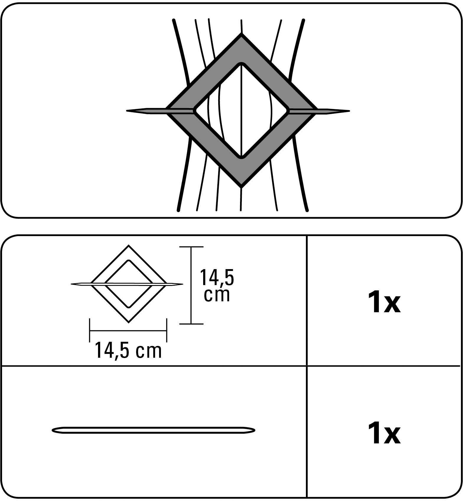 Dekoklammer Dekospange mit Stab Uranus, GARDINIA, Gardinen, Vorhänge, (1-St), zum Dekorieren und Raffen