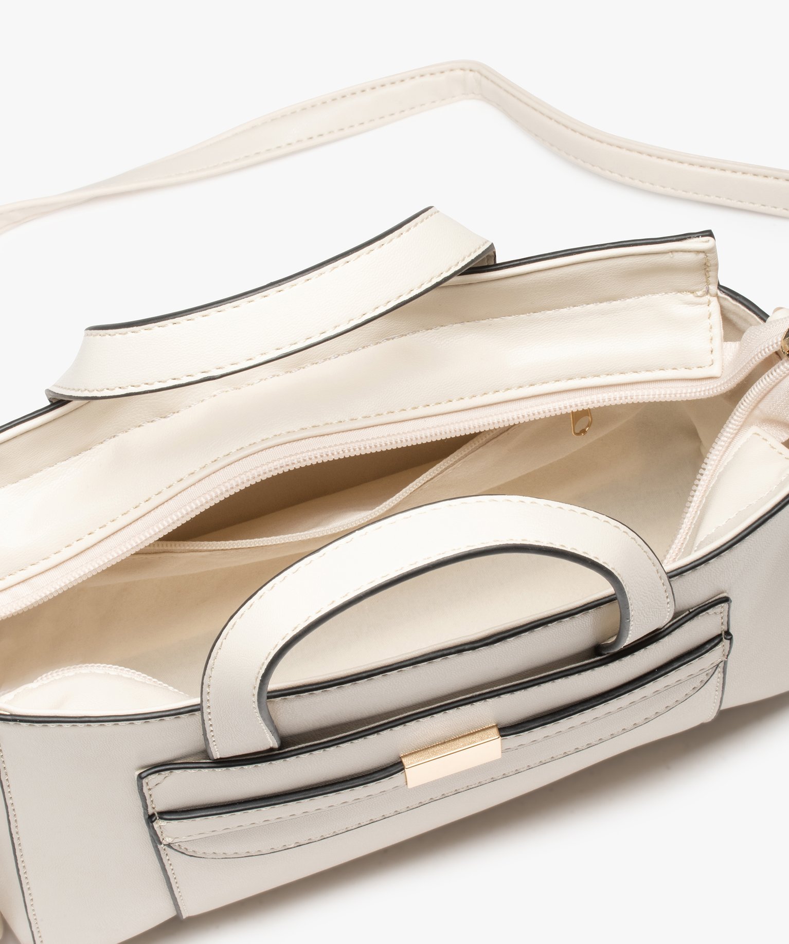 Sac à main femme avec bandoulière amovible beige | GEMO