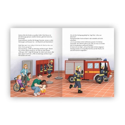 Lesebuch Mein liebstes Kuscheltier und ich: Zoé besucht die Feuerwehr, 26 cm, mehrfarbig