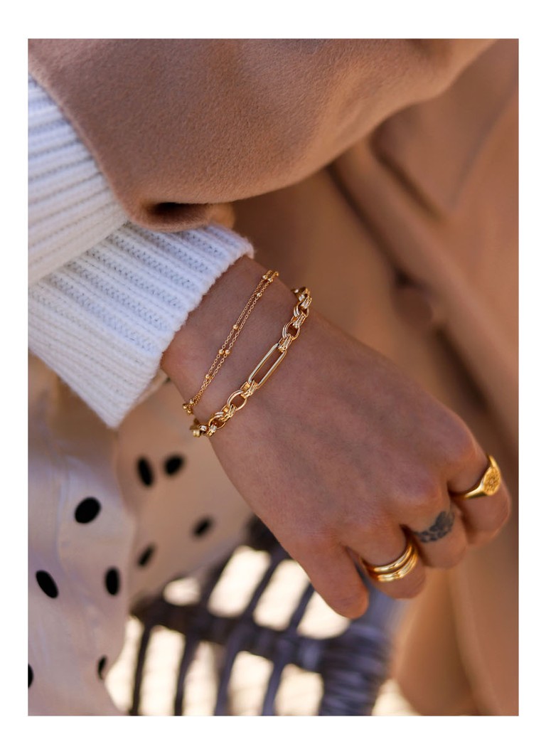 Missoma Double Chain link bracelet gold-plated