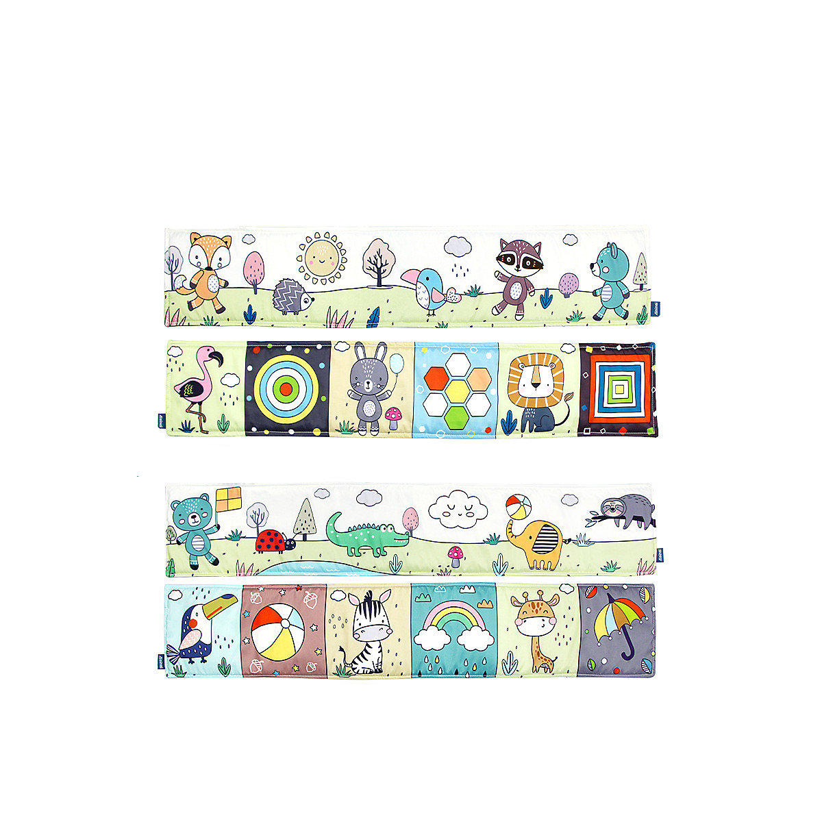 Baby Black & White Bettdecke Buch Baby's Early Learning Cartoon Animated Bed Surround Cloth Book