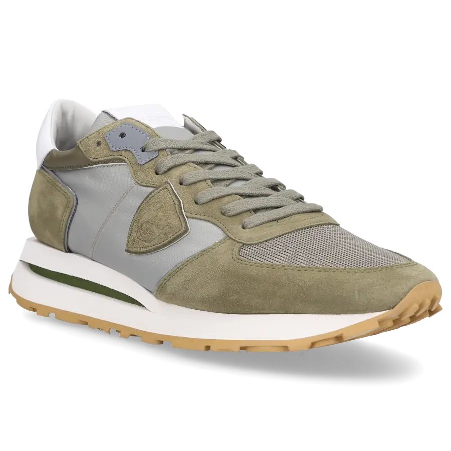 Philippe Model - Sneaker low TROPEZ HAUTE Veloursleder Textil - grün