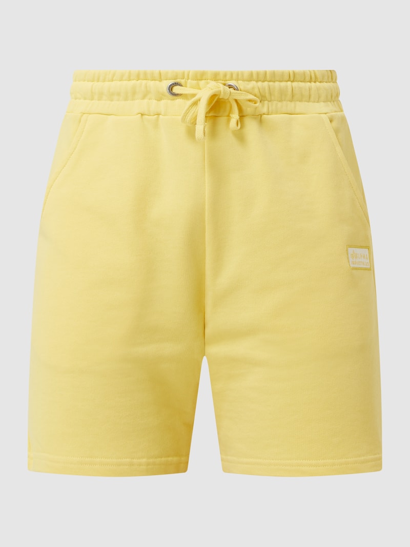 Sweatshorts aus Bio-Baumwolle in gelb