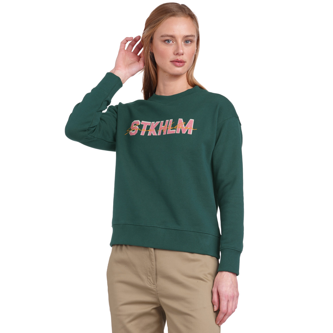 Damen Sweatshirt mit Stickerei