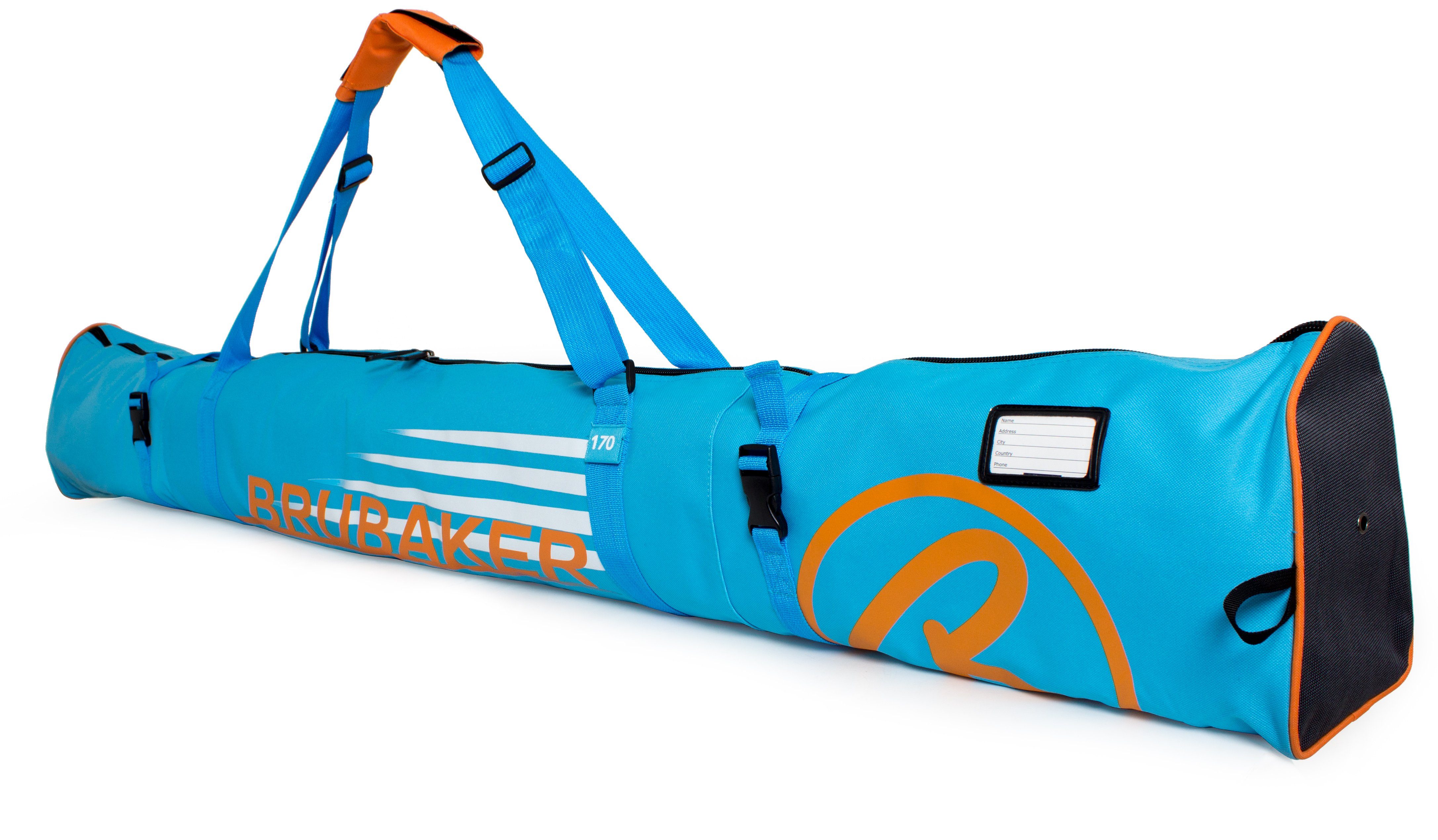 BRUBAKER Sporttasche Champion Skitasche Kombi Set (2-tlg., reißfest und nässeabweisend), Skisack und Skischuhtasche für 1 Paar Ski