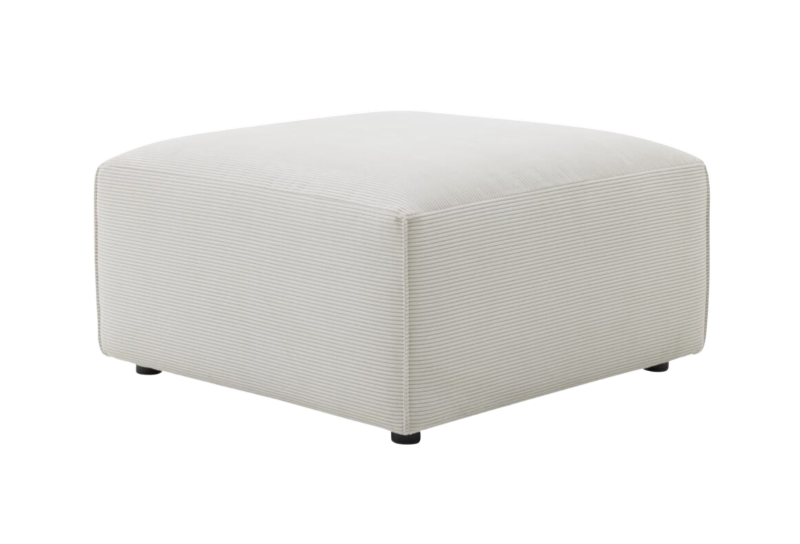 Roomio Polsterhocker No. 4100 Weiß 80 x 80 cm