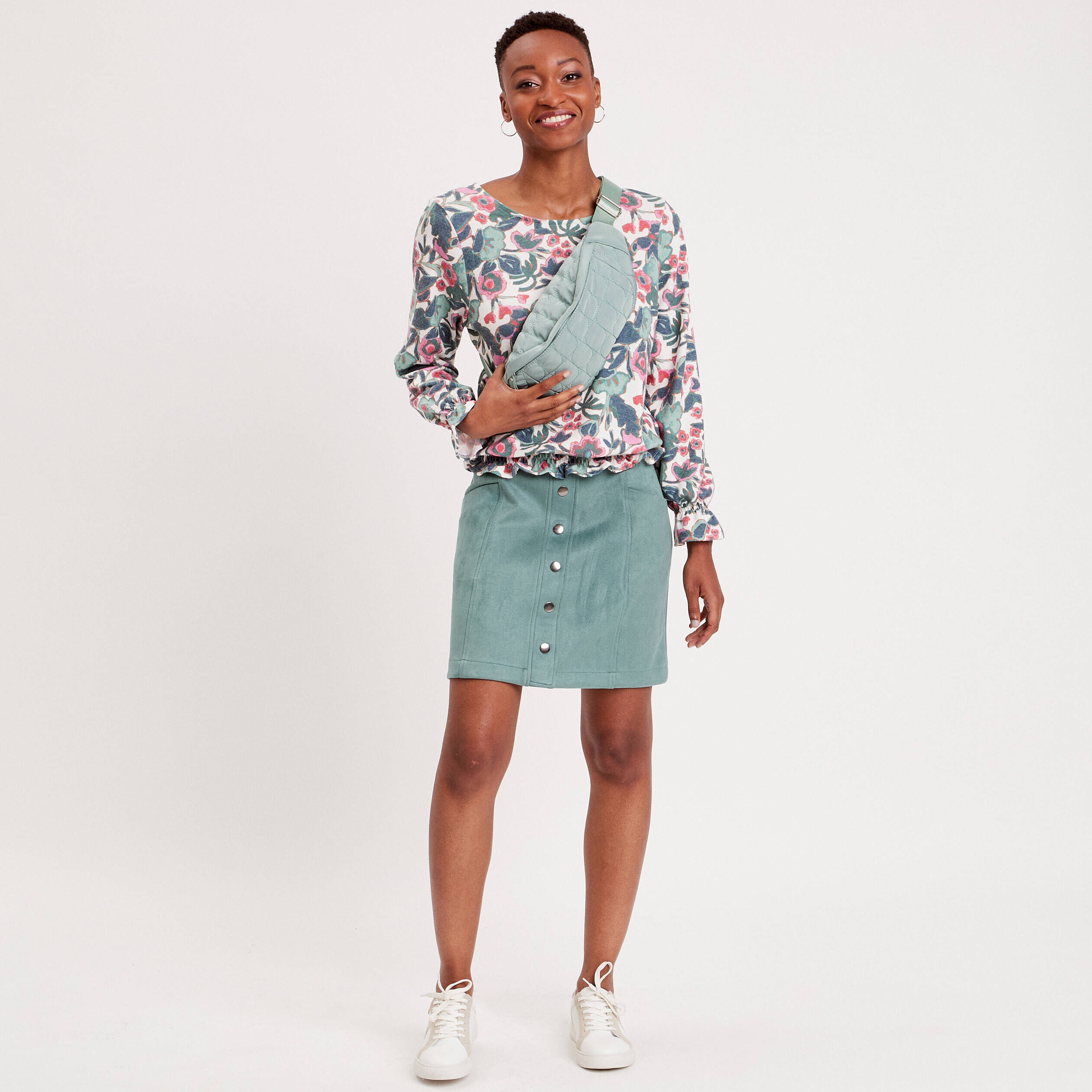 T-shirt manches longues blanc femme | Cache Cache
