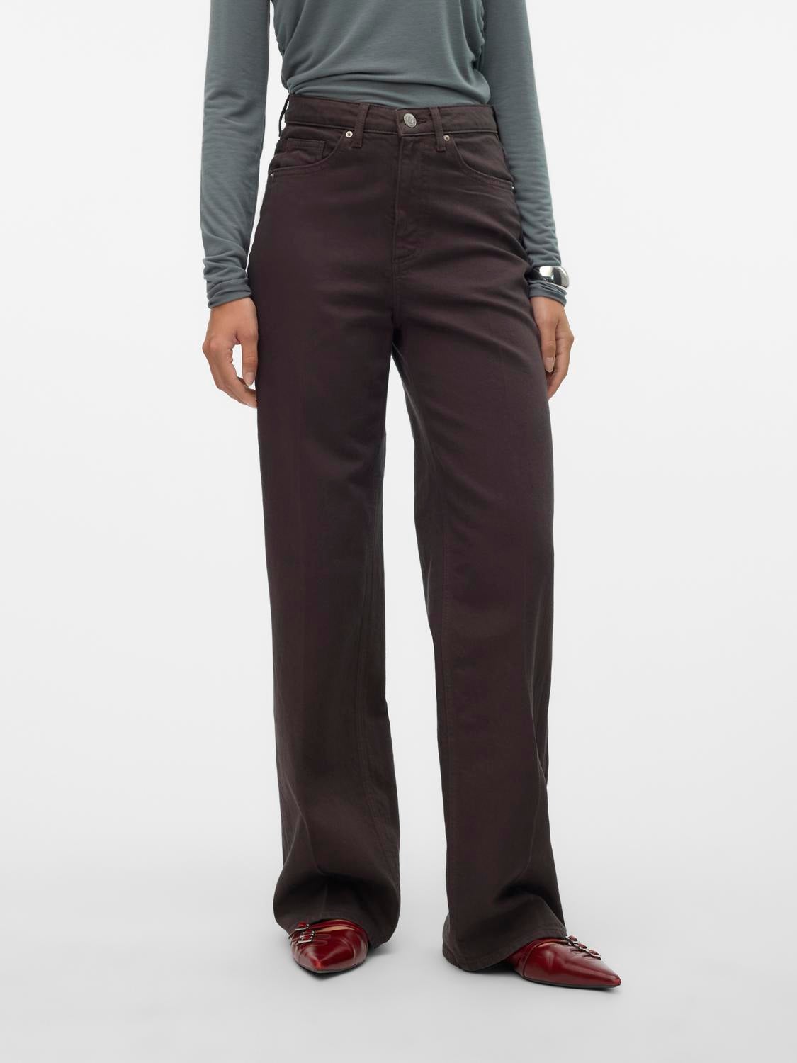 VMTESSA Hohe Taille Weiter Beinschnitt Jeans