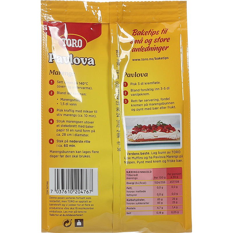Toro Pavlova marengs 299 g Toro