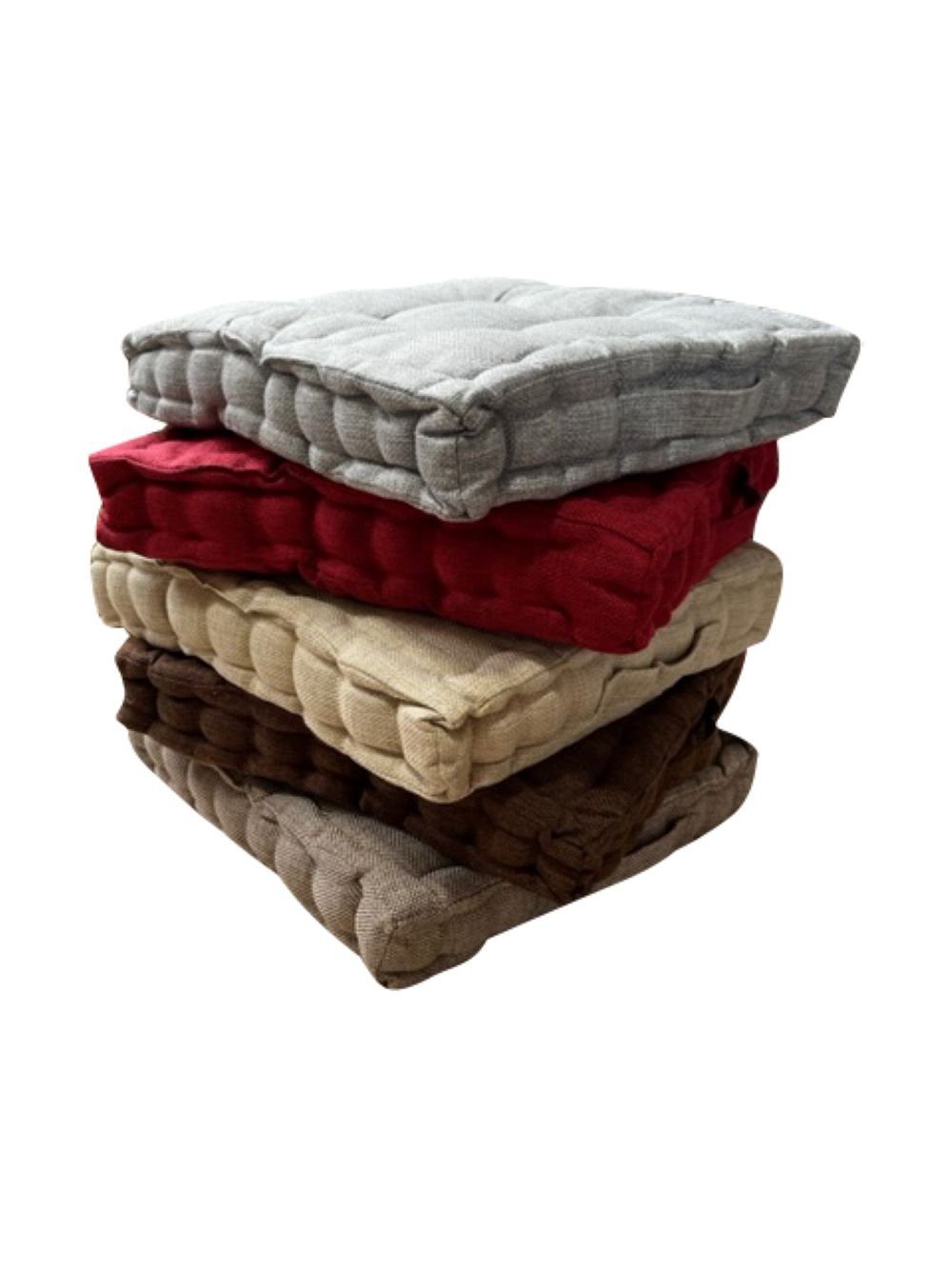 RHP Sitzkissen Premium RHP Stuhlkissen mit 100% Polyesterfüllung, 40x40x8 cm, für