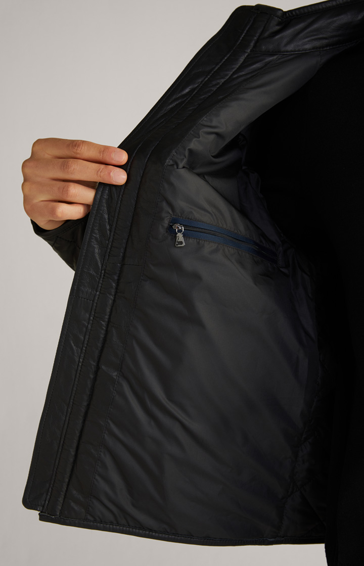 Lederjacke Boy in Schwarz