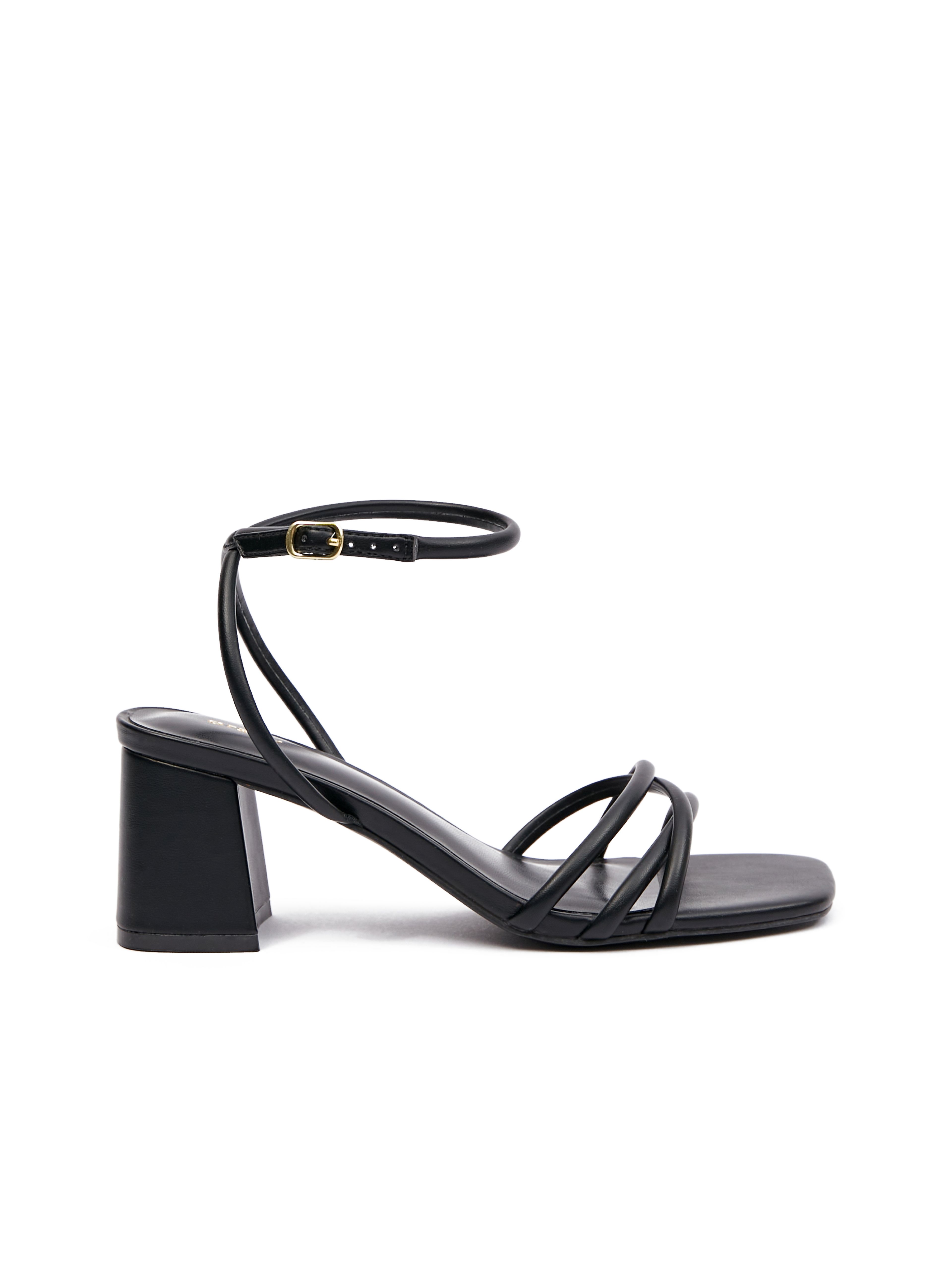 Schwarze Damen-Sandalen mit Absatz ORSAY