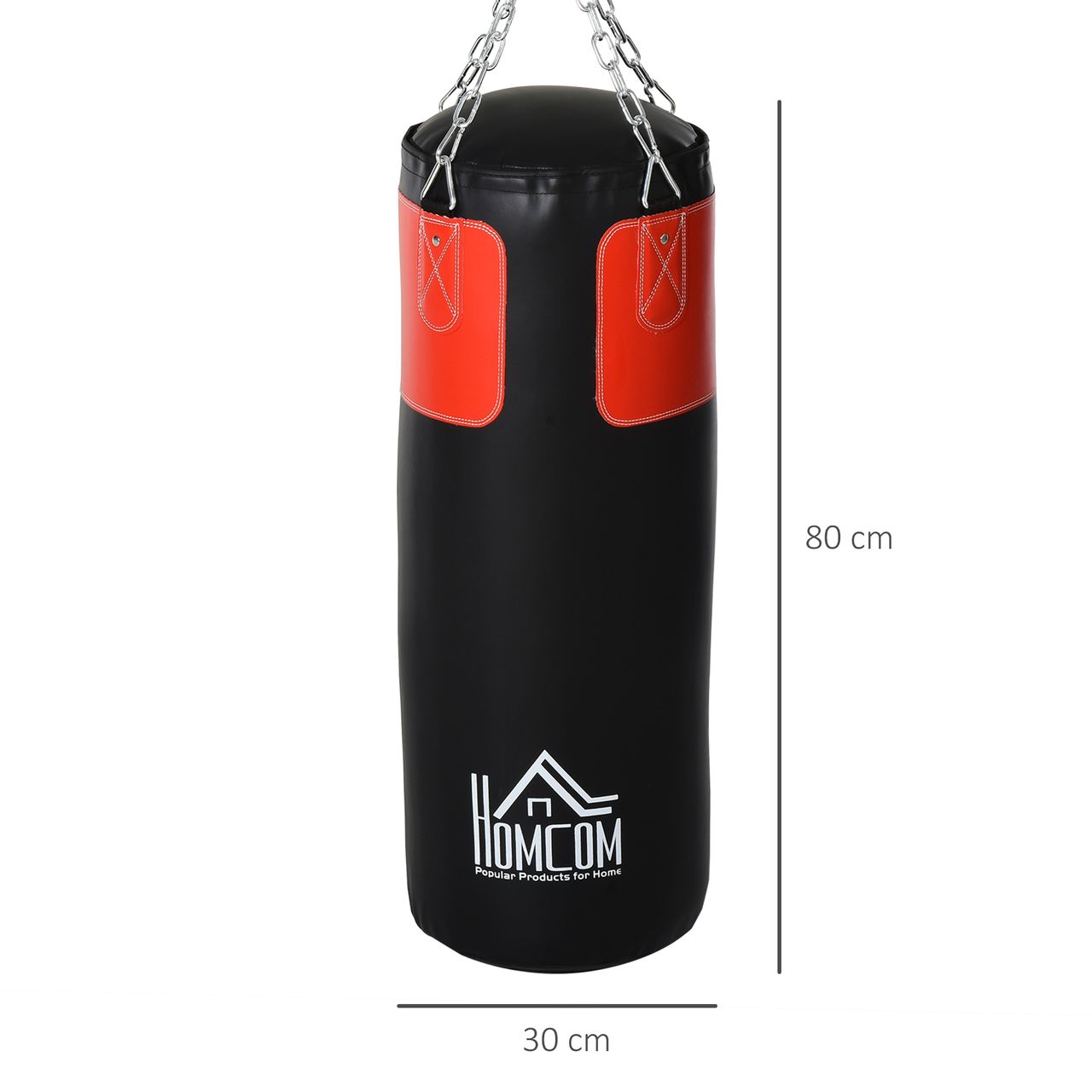 HOMCOM Box-Set Boxsack Hanging Boxing Heavy Bag mit Boxhandschuhe 16 KG