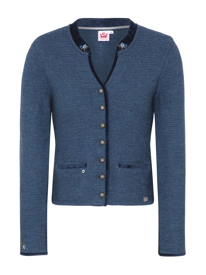 Spieth & Wensky Strickjacke MALTA in jeansblau günstig kaufen