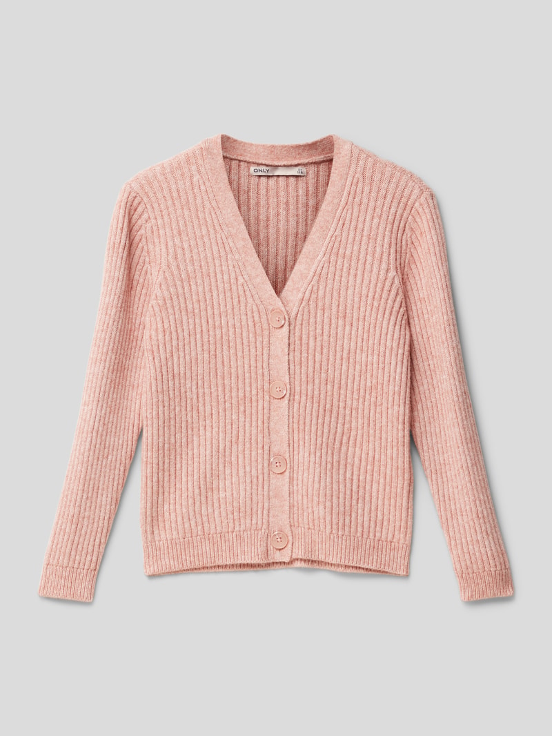 Strickjacke aus Viskose-Mix mit Knopfleiste Modell 'NEWKATIA' in altrosa