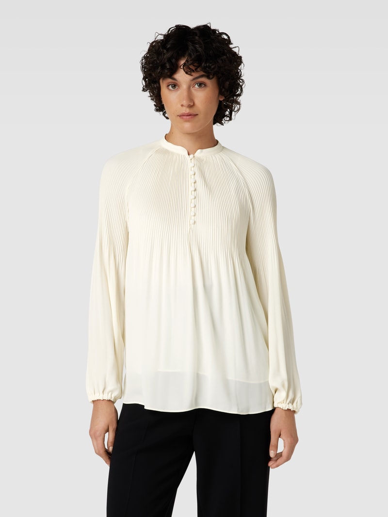 Blusenshirt mit Biesen Modell 'VERSILLA' in offwhite