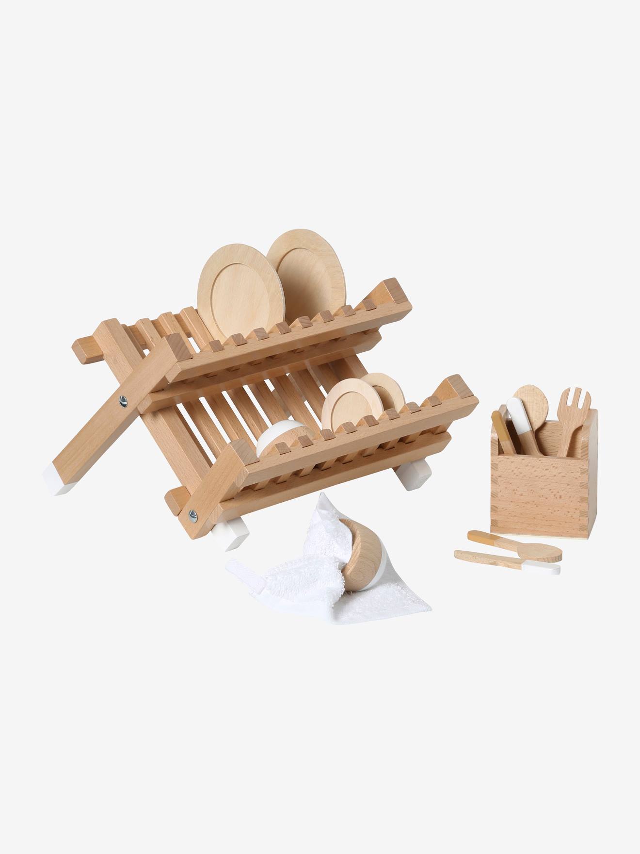 Egouttoir + accessoires en bois FSC® bois