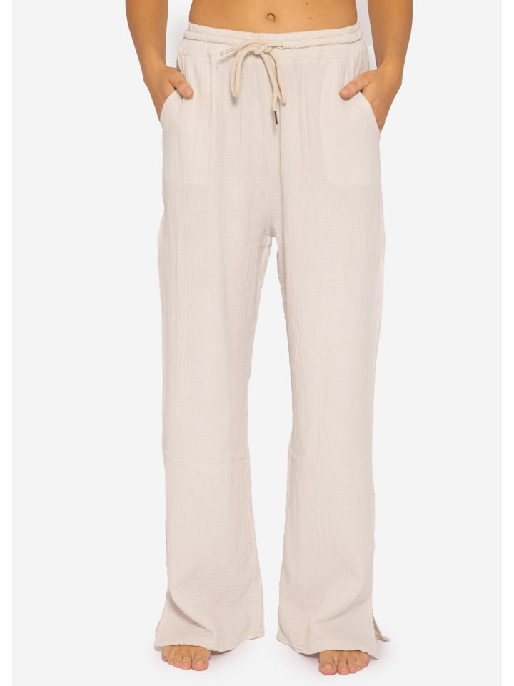 SASSYCLASSY Musselin Hose in Hellbeige günstig kaufen