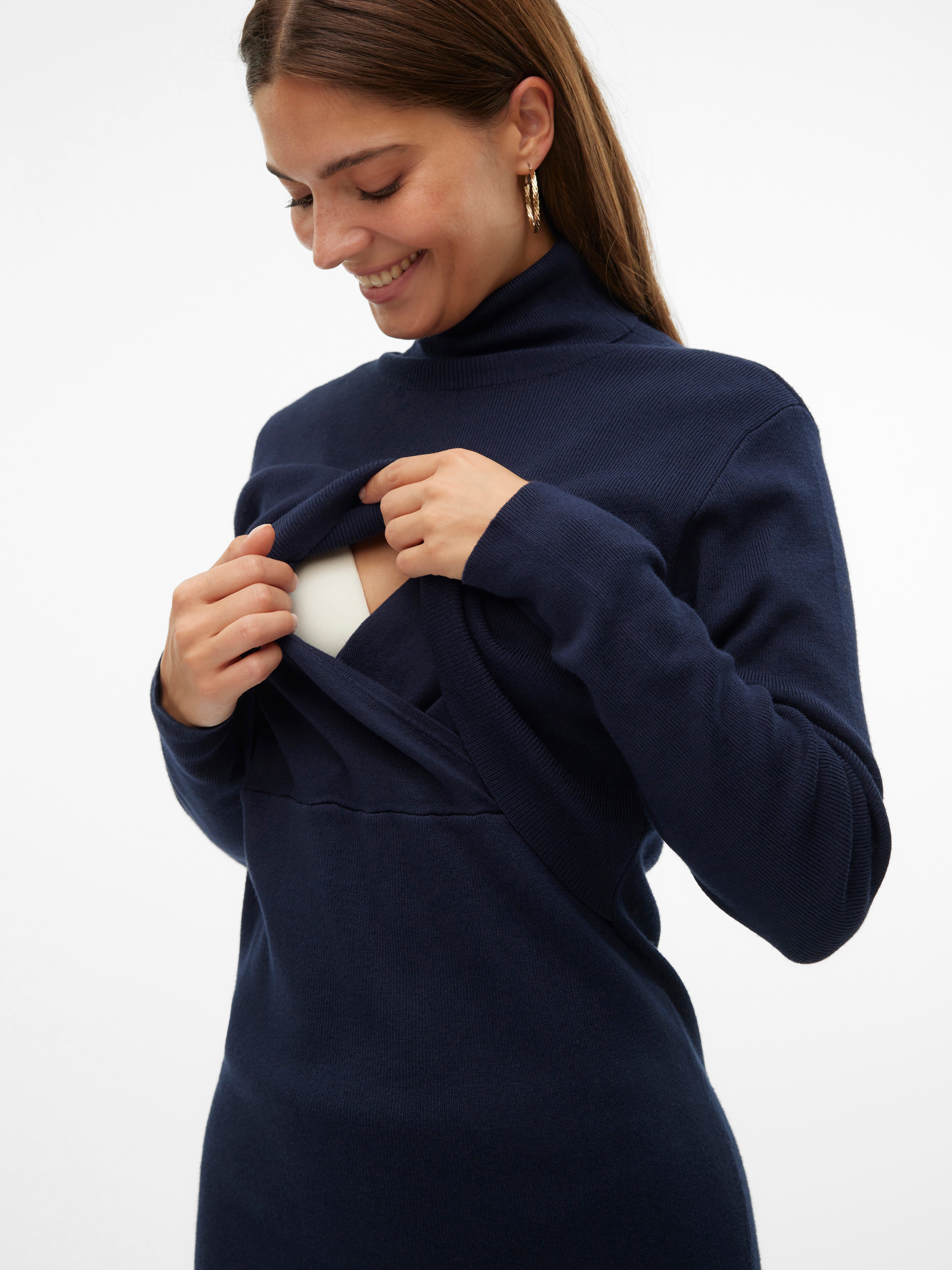 Rollkragen Gerippte u00C4rmelbu00FCndchen Pullover
