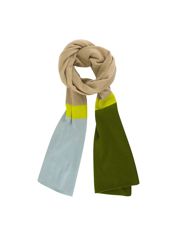 Remember Woll-Schal ''Andrin'' in Grün/ Beige/ Mint - (L)180 x (B)40 cm günstig kaufen onesize