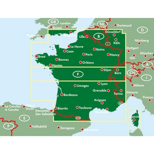 Frankreich 1 : 800 000 Autolarte - Straßenkarte