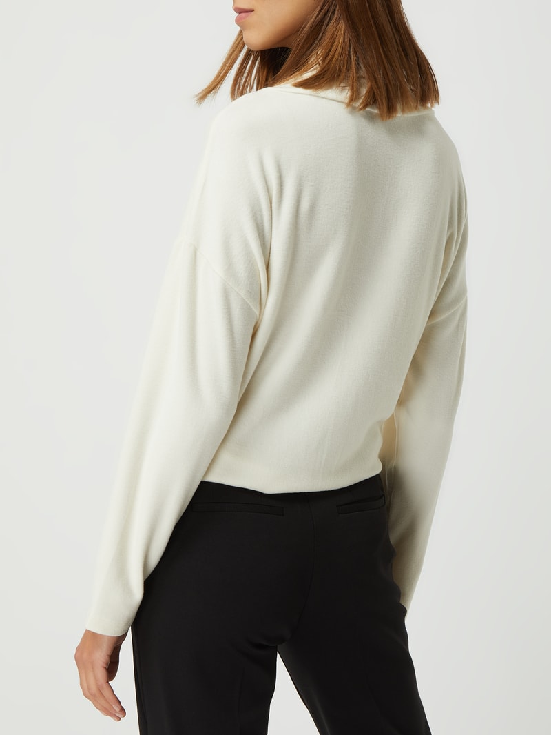 Sweatshirt mit Rollkragen in offwhite