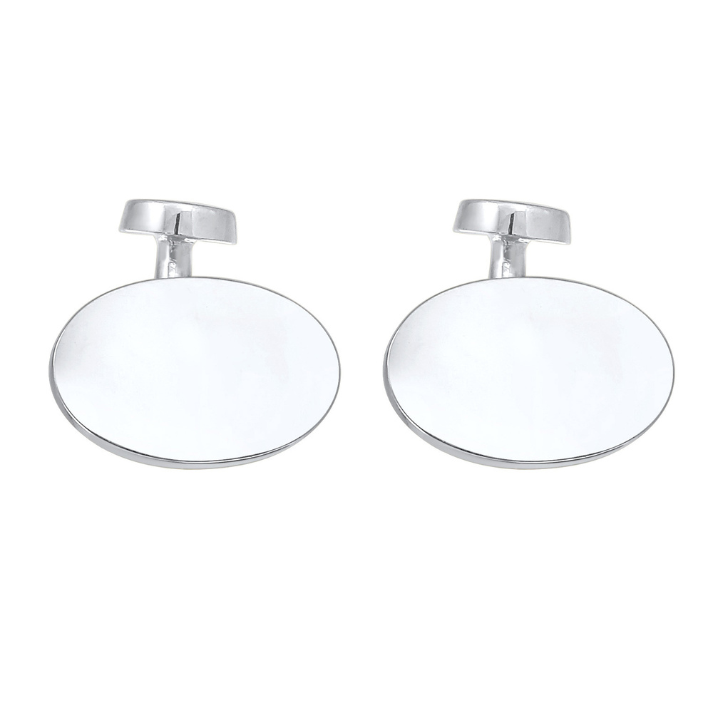 KUZZOI KUZZOI Boutons de Manchette Hommes Ovale Elégant en argent sterling 925 bouchon de bouteille