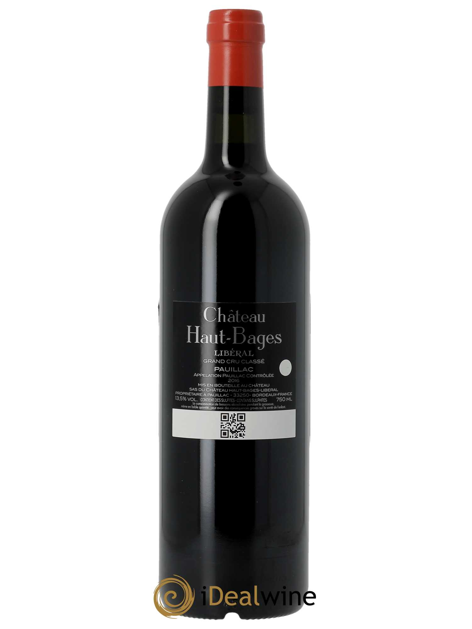 Château Haut Bages Libéral 5ème Grand Cru Classé (CBO à partir de 12 BTS) 2016 - Lot de 1 Bouteille