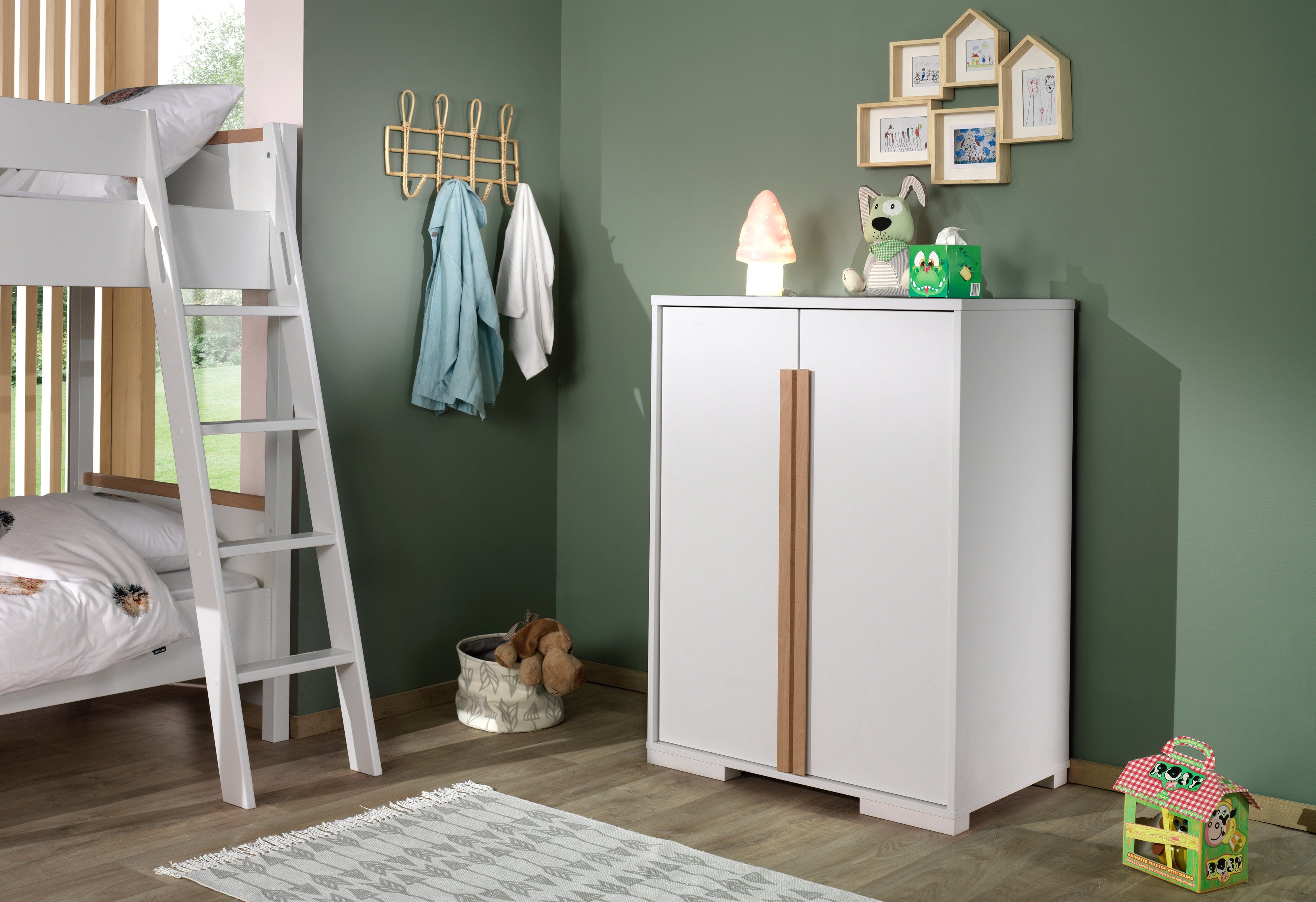 Vipack Kinderkleiderschrank London Wäscheschrank, mit Melamin-Oberfläche und Soft-Close