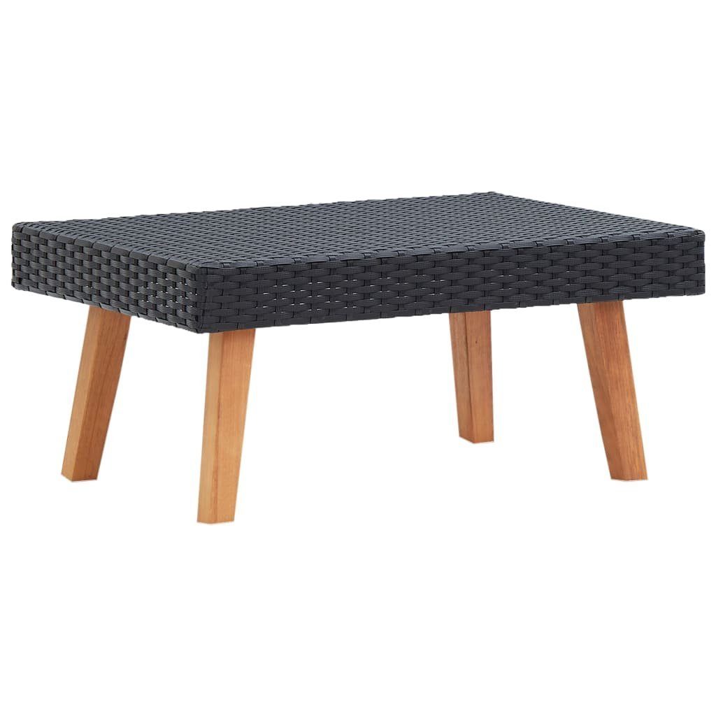 vidaXL Gartenlounge-Set 2-tlg. Garten-Lounge-Set mit Kissen Poly Rattan Schwarz, (1-tlg)