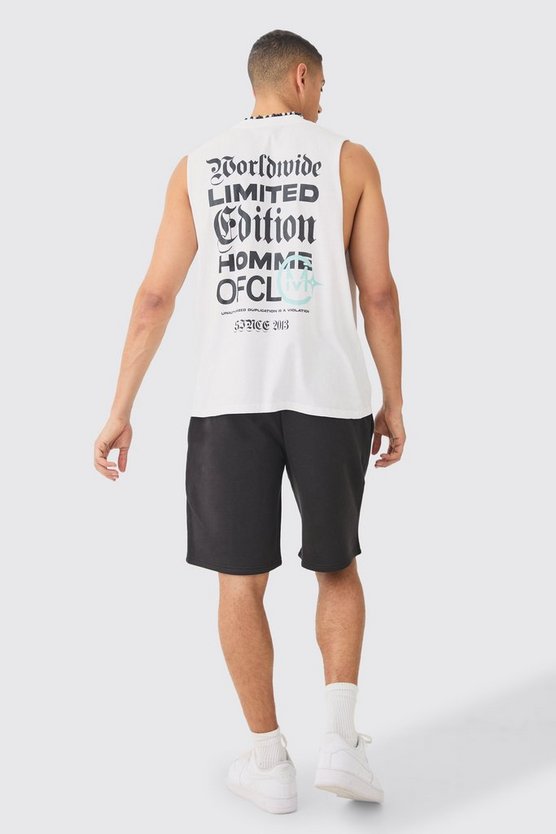 Oversize Shorts mit Worldwide-Print