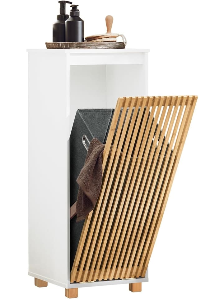 SoBuy Wäscheschrank in Weiß - (B)32 x (H)85 x (T)33cm günstig kaufen onesize