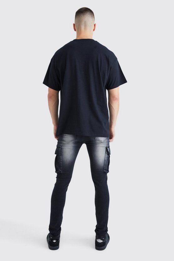 Tall Super Skinny Stretch Cargo-Jeans
