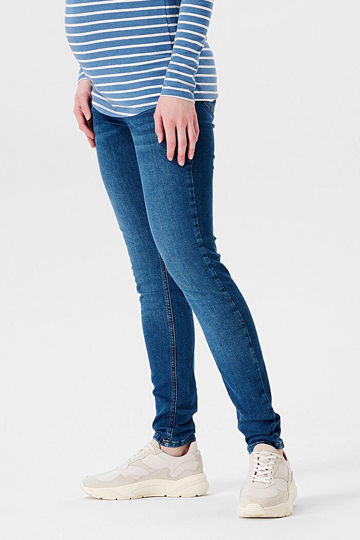 Schmal geschnittene Jeans mit Überbauchbund