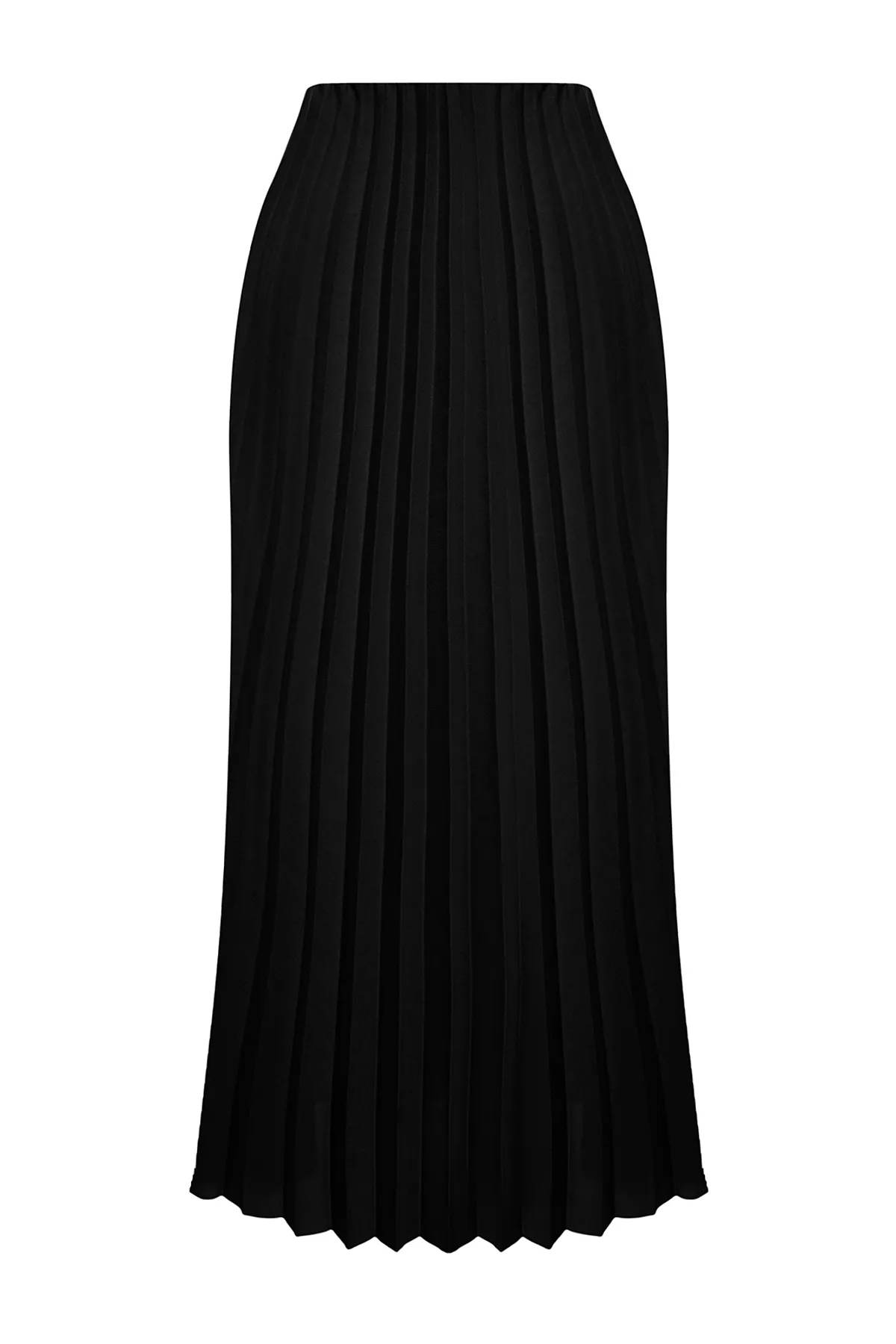 Trendyol Modest  Schwarzer plissierter Strickrock TCTSS24EE00005