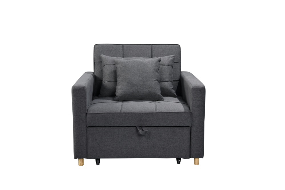 Happy Home Schlafsessel Sofabett inkl. Kissen HSP103-DGR dunkelgrau