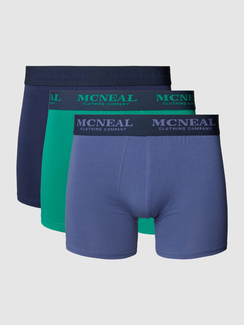 Boxershorts mit elastischem Bund im 3er-Pack in rauchblau