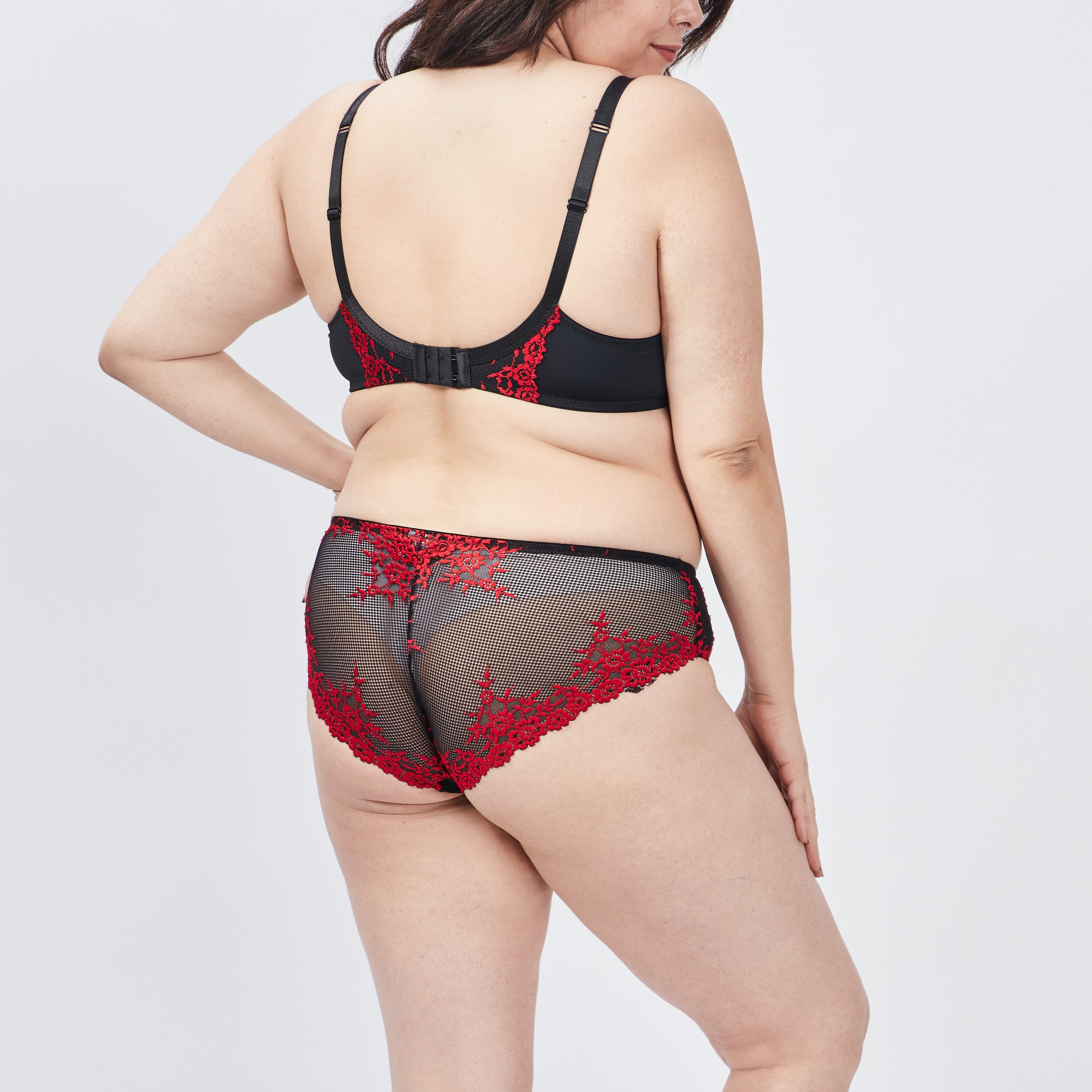 Soutien-gorge corbeille grande taille rouge femme grande taille | La Halle
