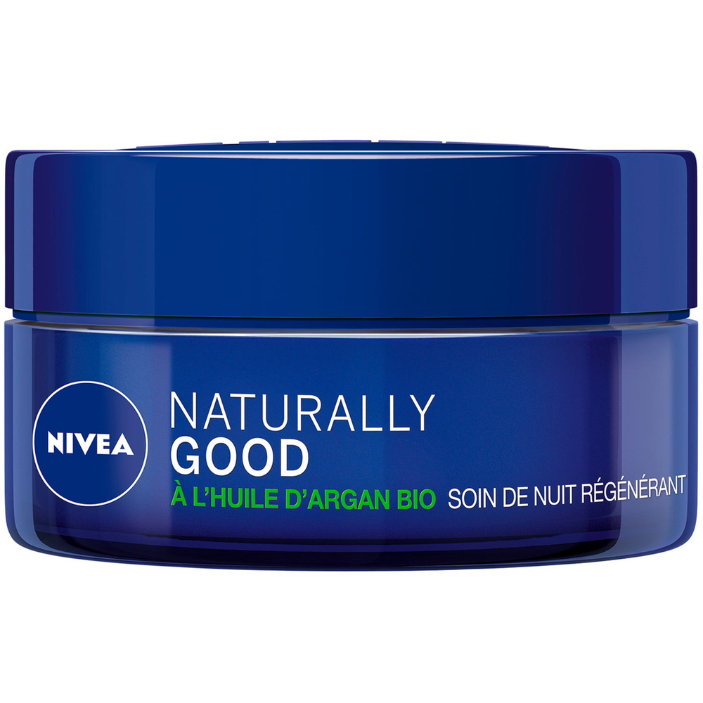 nivea NATURALLY GOOD - Crème de nuit Huile d'Argan BIO Soin visage régénérant