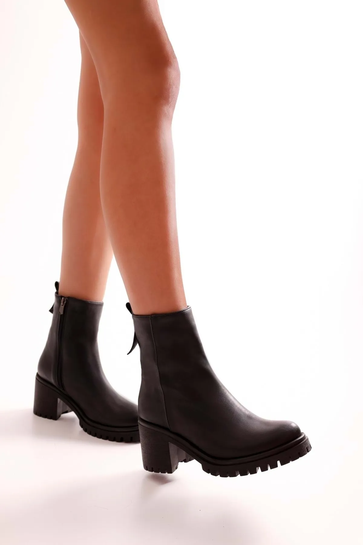 Shoeberry  Damen Marlo Black Skin Stiefel Black Skin