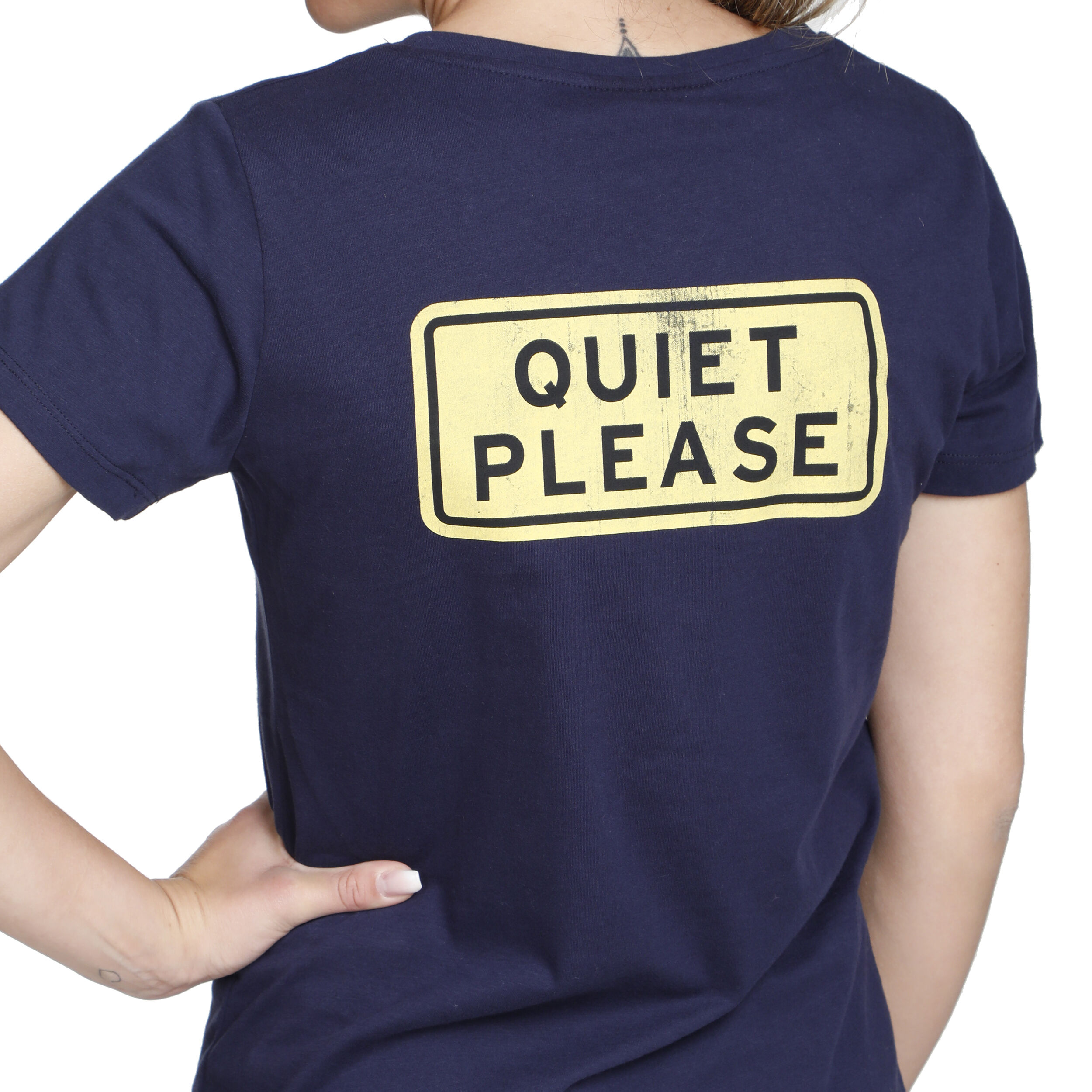 Australia Road Sign T-Shirt Damen - Dunkelblau, Gelb