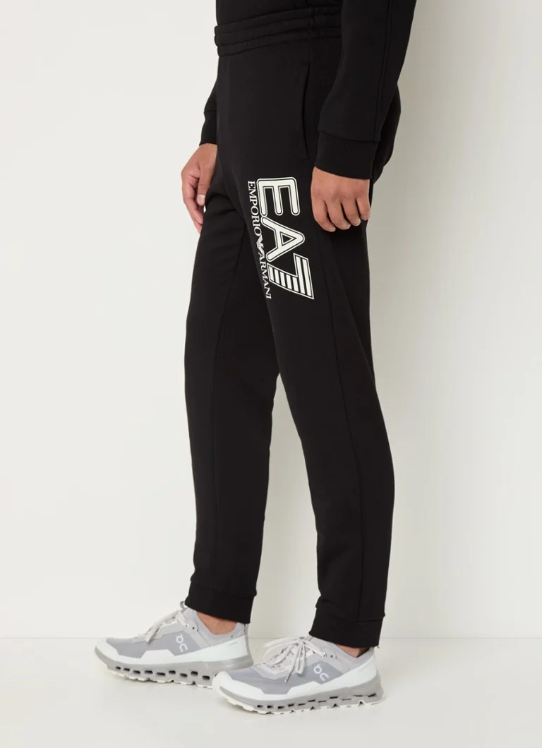 Emporio Armani Tapered fit jogging trousers with logo embroidery