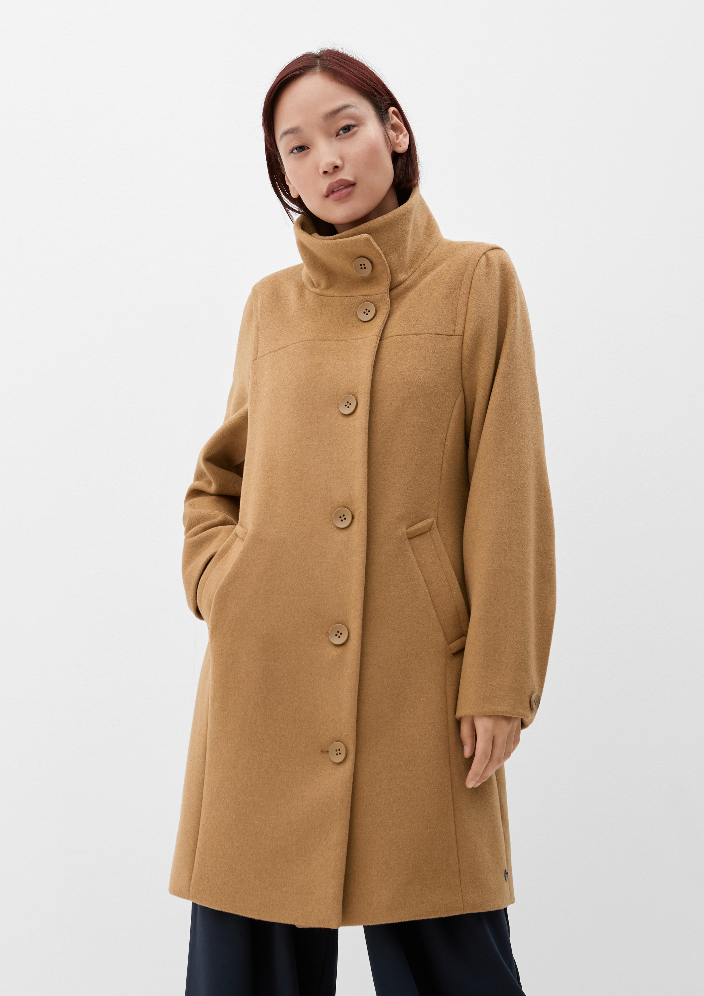 Wollmixmantel in klassischem Look  2116948-8469