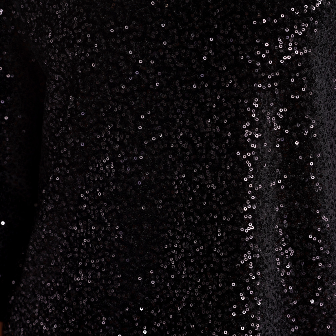 Damen Paillettenshirt mit Cut-out im Nacken