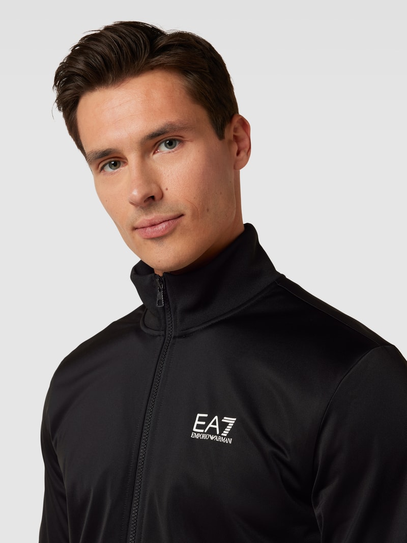 Sweatanzug mit Label-Details in schwarz