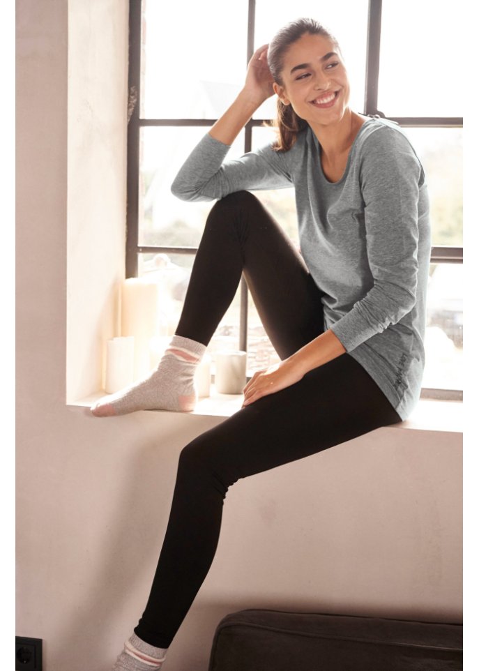 Longshirt mit Bio-Baumwolle (2er Pack)
