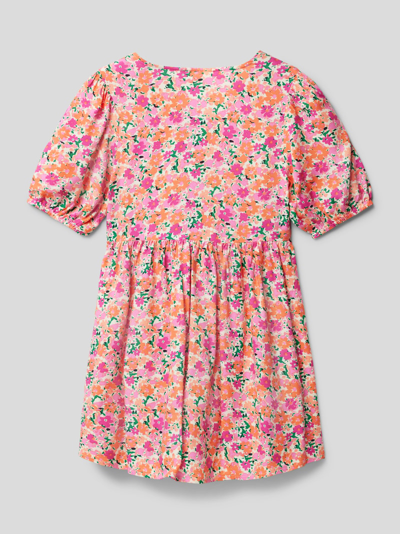 Blusenkleid mit Allover-Muster in weiß